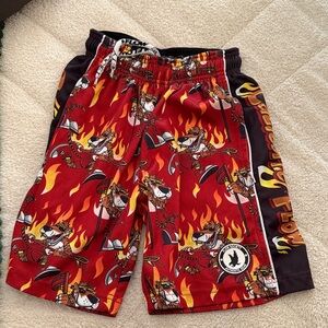Kids Flame Graphic Shorts